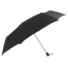 Luxury high quality 25inch 3 folding windproof wooden handle  best travel umbrella for summer